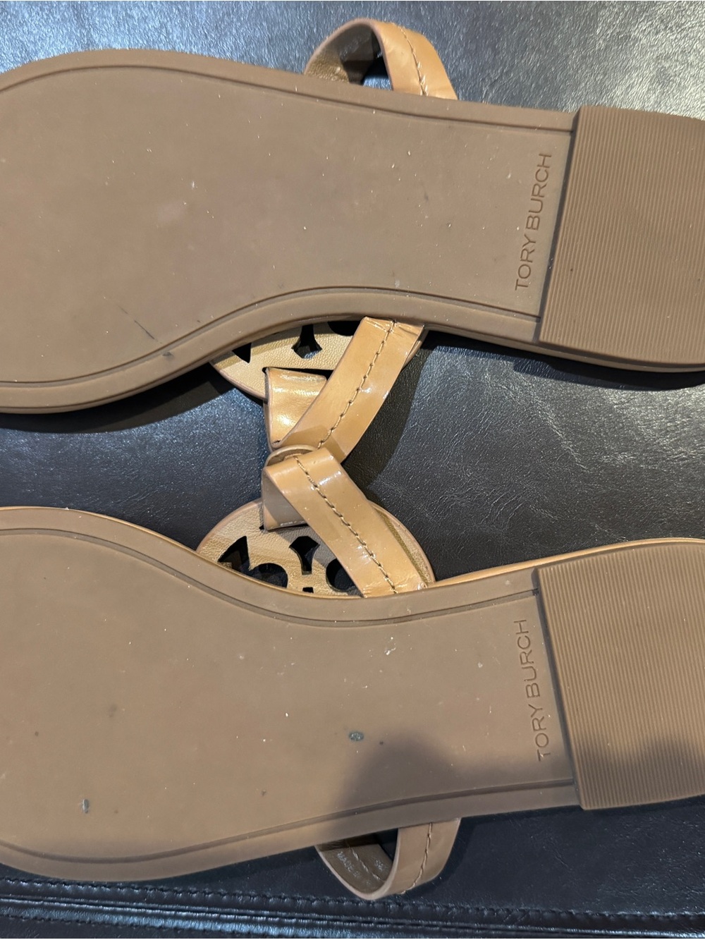 Tory Burch Style Tan Miller Sandals sz 9 - Picture 3 of 5
